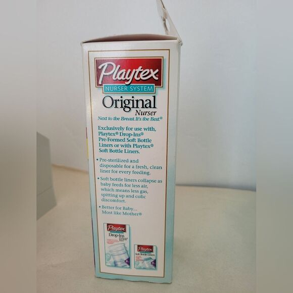 Vintage 2003 Playtex Original Nurser System Bottle 8 Oz Drop Ins Purple - Picture 4 of 6